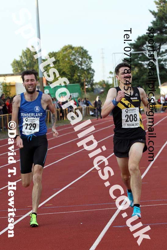 800 metres, 2021 North East Grand Prix 6, Monkton, Wednesday, August 4th. Photo: David T. Hewitson/Sports for All Pics